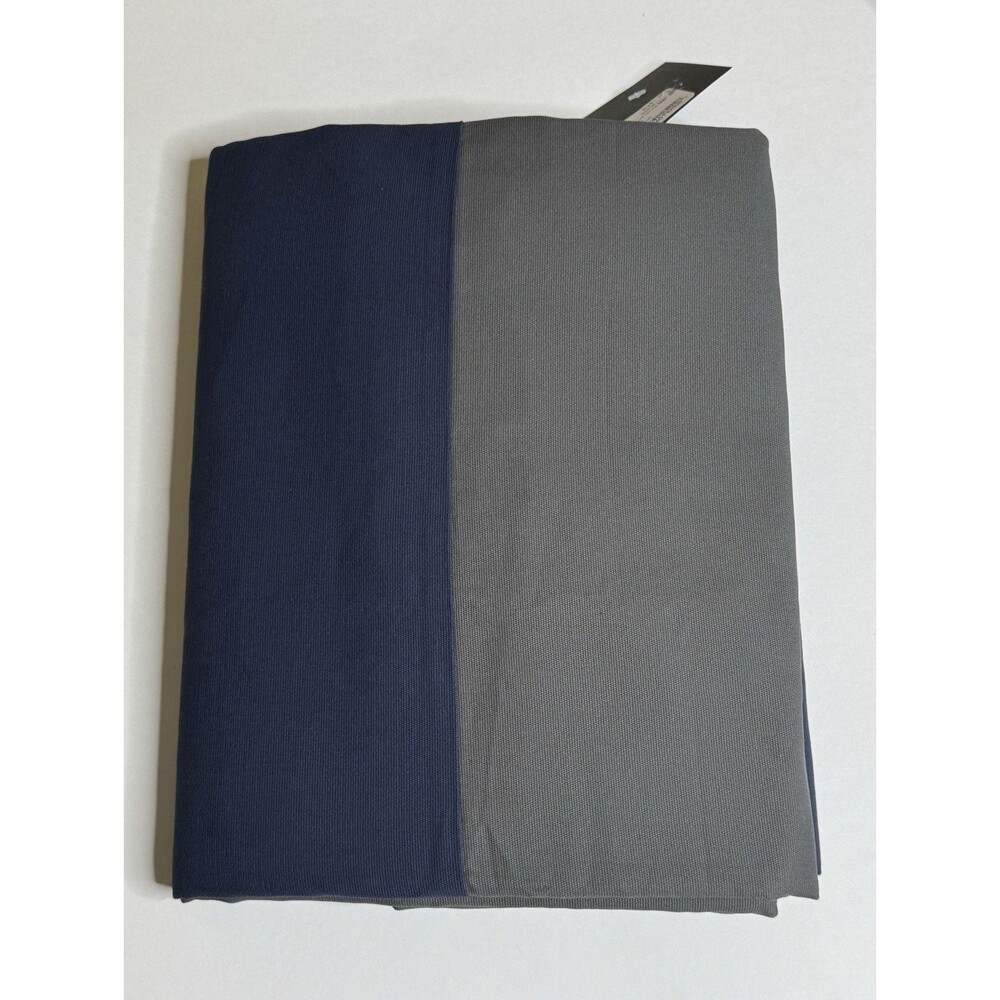 Restoration Hardware Colorblock Drapery Grommet 50"W x 96"L Graphite/Indigo $129